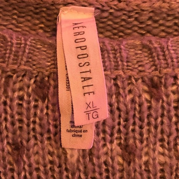 Aeropostale Cropped Geometric Sweater, Warm winter clothing. - Picture 5 of 6